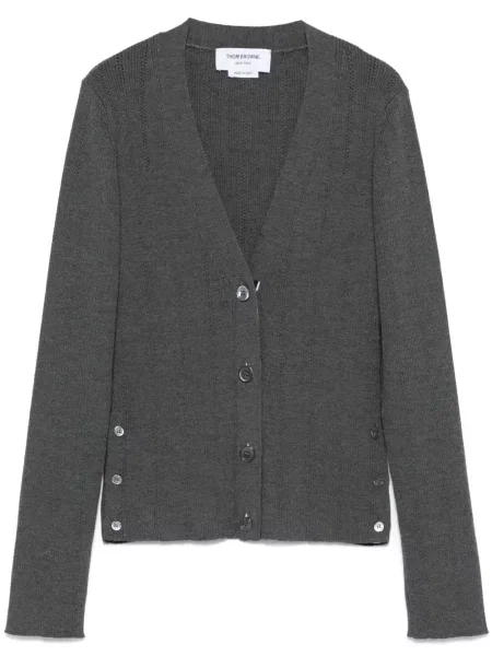 Cardigan Thom Browne tricotate gri