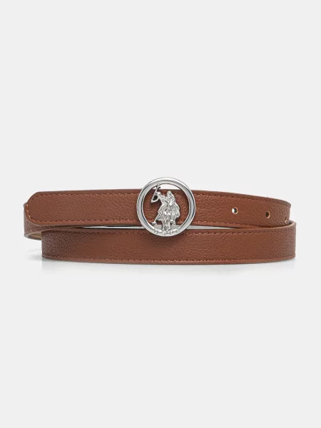 U.S. Polo Assn. pas iz umetnega usnja rjava
