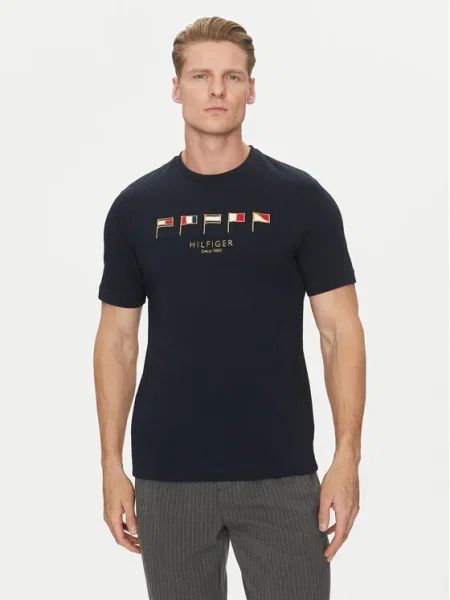 Tommy Hilfiger Tricou Multi Flags Bleumarin