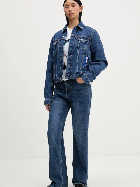 Джинсова куртка Karl Lagerfeld Jeans демісезонна синій