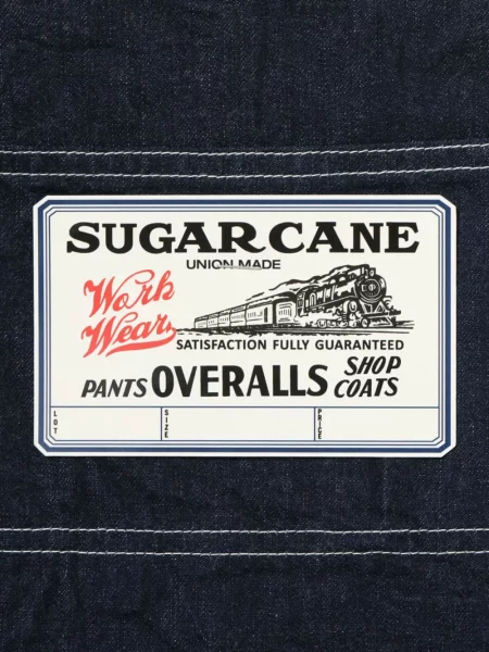 Blugi Sugar Cane Jeans business cu autograf albastru