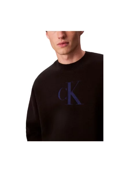 Calvin Klein Jeans sweter z domieszką kaszmiru czarny