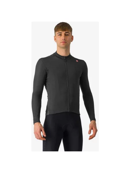 Koszulka rowerowa Castelli Espresso Thermal długi rękaw czysty S czarny
