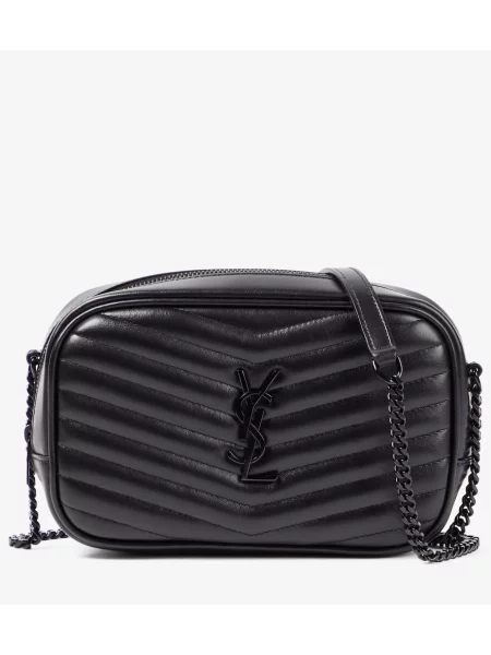 Usnjena torbica Saint Laurent črna