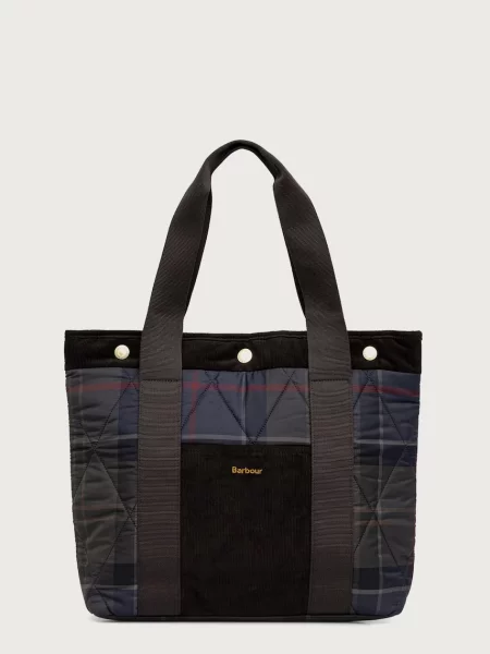 Geantă shopper Barbour de catifea