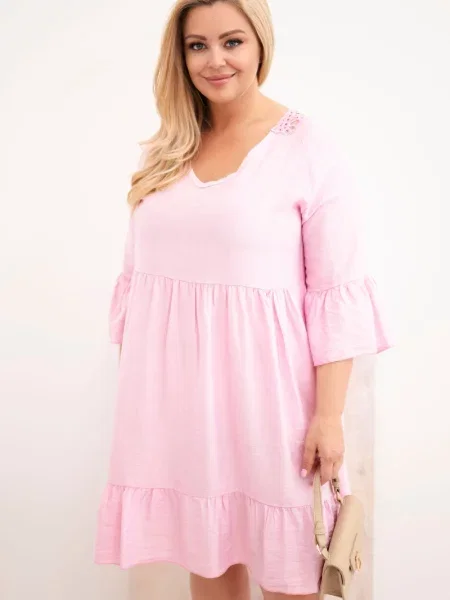 Rochie Kesi Włoski ajurata roz