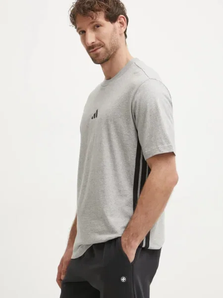Тениска adidas Essentials с десен сиво