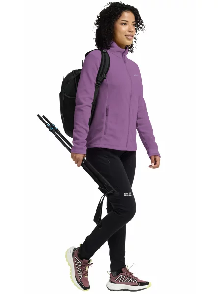 Флісова кофта Jack Wolfskin фіолетовий