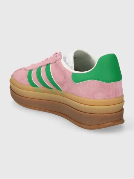 Semišové tenisky adidas Originals Gazelle Bold růžové