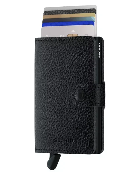Secrid Portfel skórzany MVg.Black.Black-Black.Blac czarny