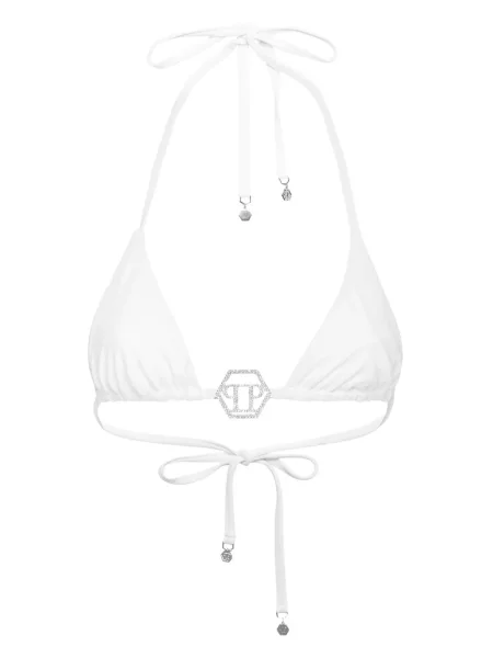 Компект бикини Philipp Plein с кристали бяло