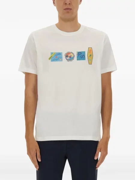 Tricou Ps Paul Smith cu imagine alb