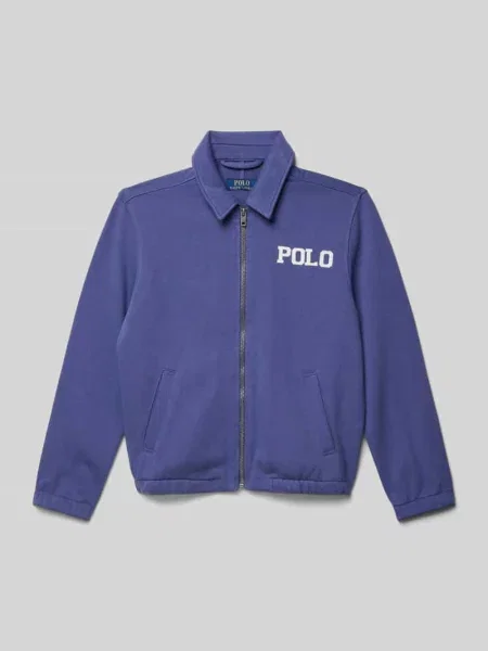 Bluza rozpinana z wykładanym kołnierzem Polo Ralph Lauren Teens granatowa