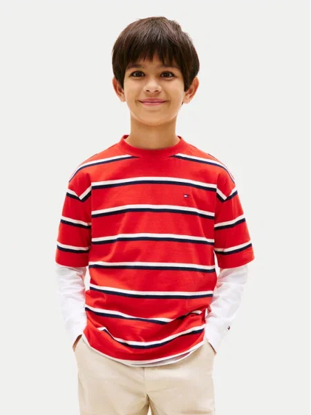 Dětské tričko Tommy Hilfiger červené