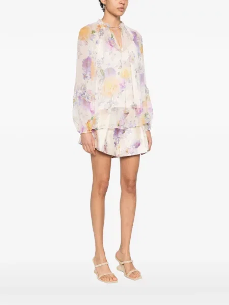 Bluză Zimmermann cu model floral cu volane