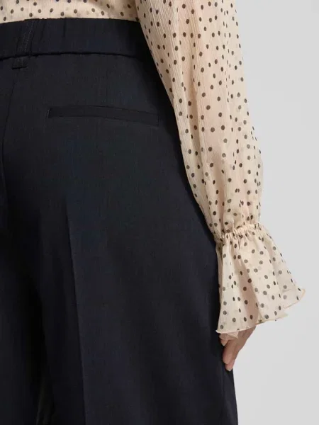 Opus Pants Spodnie Moira Bloom blau granatowe