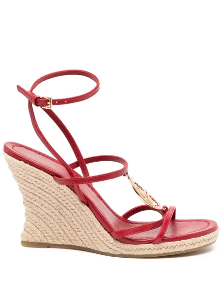 Pantaloni Tory Burch roșu