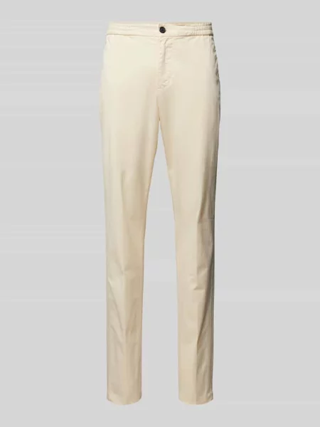 Chinosy o kroju slim fit z lamowanymi model CHELSEA' Tommy Hilfiger białe