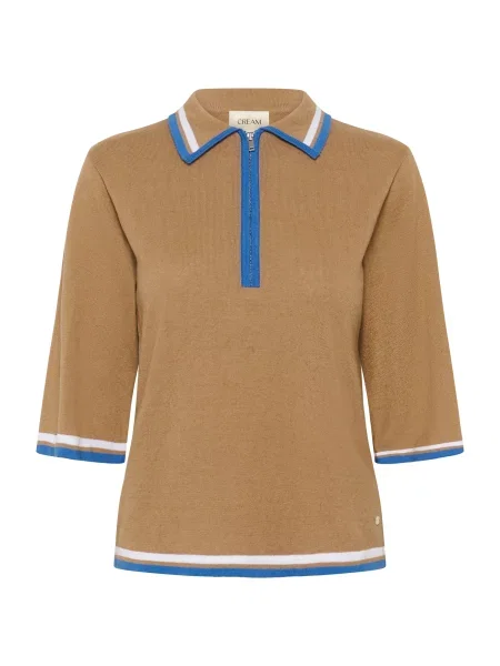 Cream Pulover CRBessa maro cămilă / safir alb