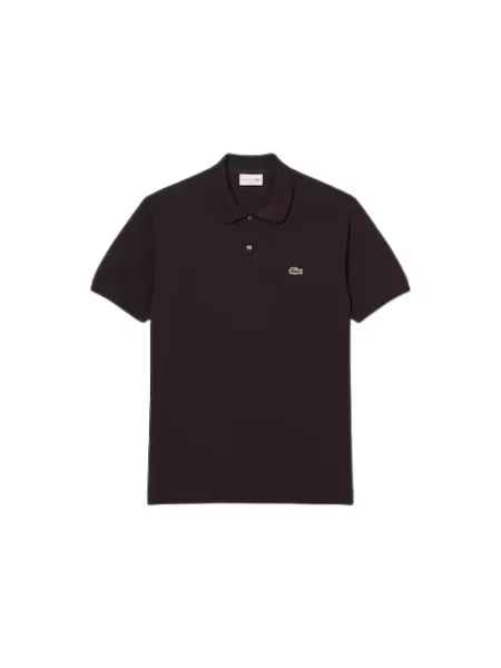 Koszulka Lacoste z logo brązowa