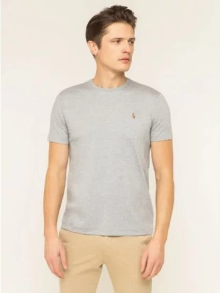 Tričko Polo Ralph Lauren s výšivkou šedé