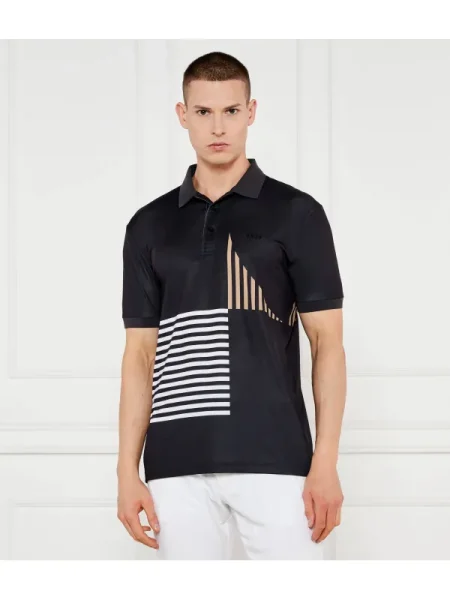 BOSS GREEN Polo Paddy Striped C1 negru