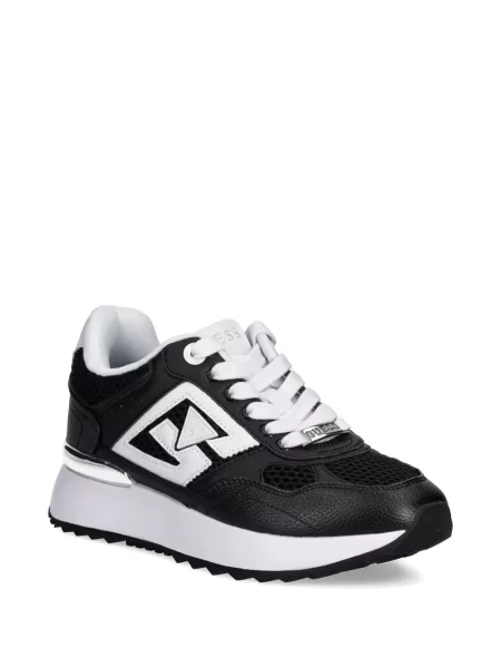 Sneakerși Guess cu autograf negru