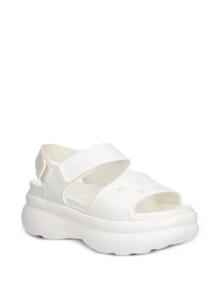 Sandale Crocs cu platformă cu bretele alb
