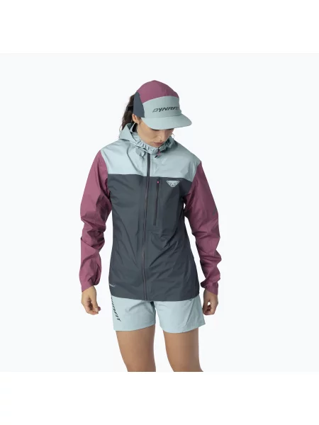 Geacă de ploaie pentru femei DYNAFIT Traverse 3L cinder cloud albastru