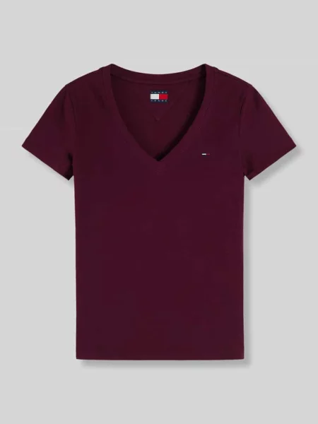 T-shirt o kroju slim fit z czystej bawełny Tommy Jeans