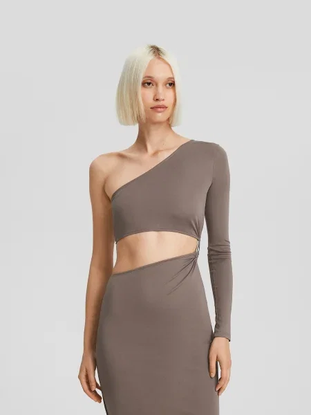 Bershka Rochie taupe gri