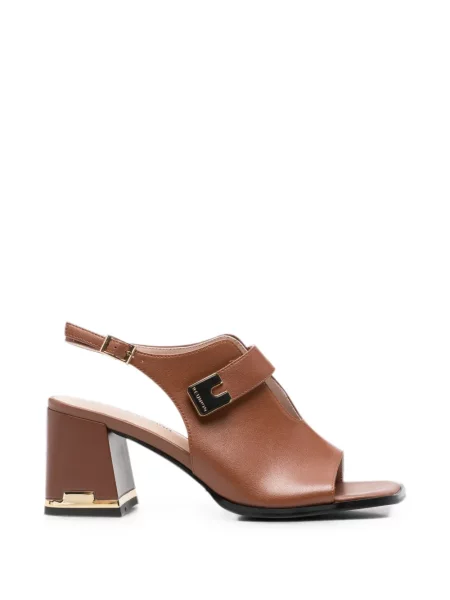 Sandale Linda Baumann cu cataramă slingback maro