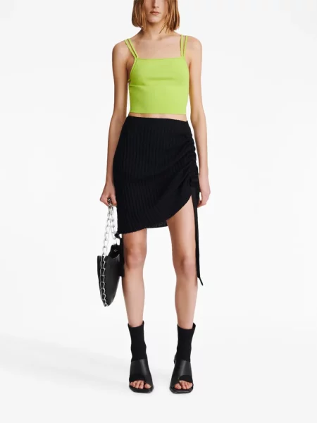 Briaunotas sijonas Dion Lee juoda