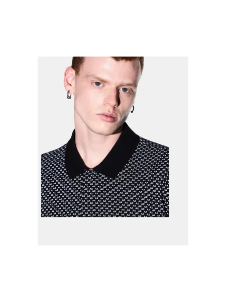 Tricou polo Eax negru