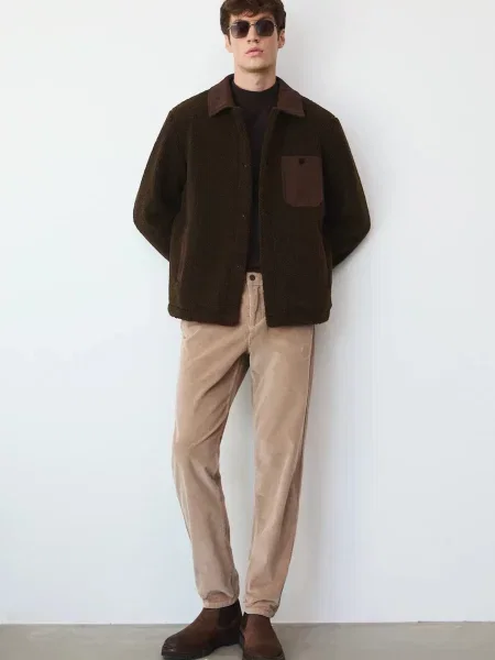 Manšestrové kalhoty Medicine béžová