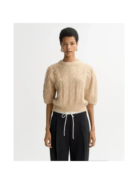 Dzianinowy sweter Soft Goat beżowy