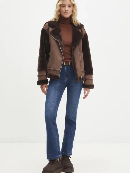 Замшевые сапоги Answear.lab коричневые