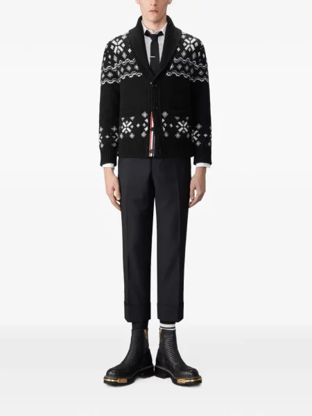 Cardigan Thom Browne din cașmir negru
