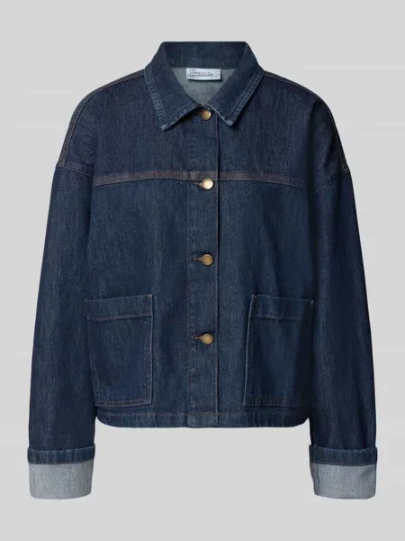 Kurtka jeansowa z wpuszczanymi My Essential Wardrobe niebieska