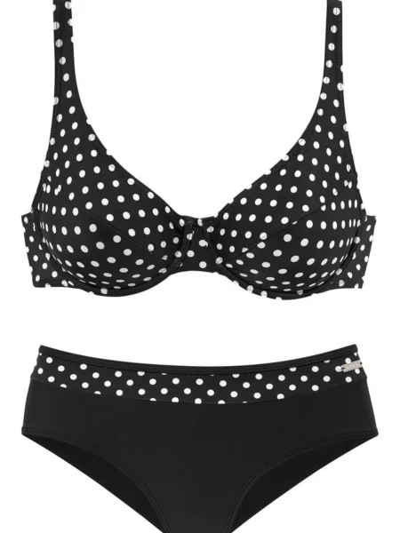 LASCANA Bikini črna bela