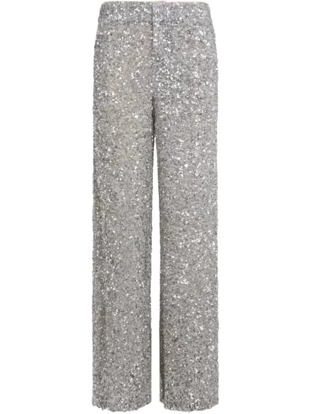 Pantaloni Alice + Olivia argintiu