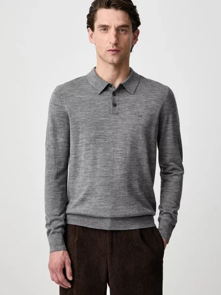 Michael Kors sweter z wełny merino szary