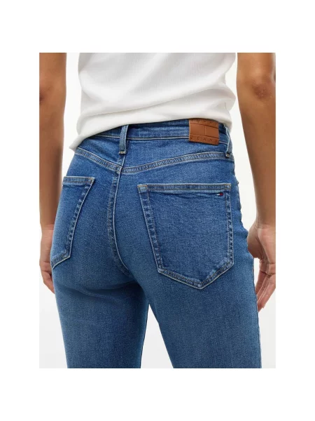Džínsy Tommy Jeans s vysokým pásom modrá
