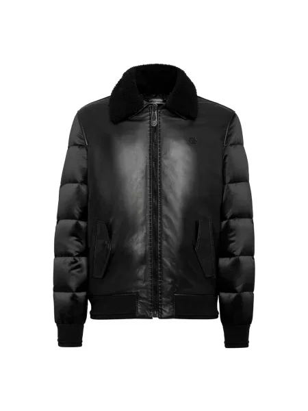Kurtka skórzana Philipp Plein czarna