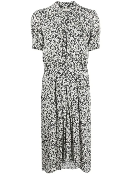 Rochie midi Zadig&voltaire cu model floral cu imagine până la genunchi albastru
