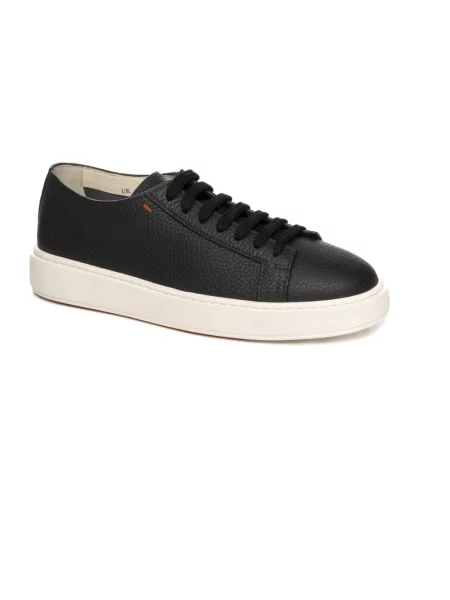 Sneakersy Santoni skórzane kolarskie niebieskie