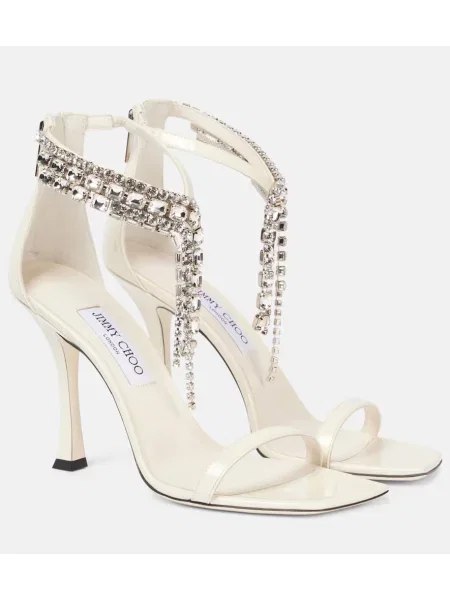 Sandale Jimmy Choo din piele alb