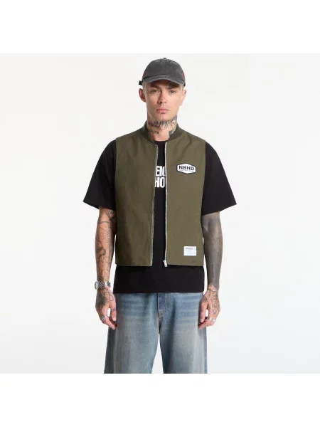 Vestă NEIGHBORHOOD Zip Work Vest Olive Drab L măslin