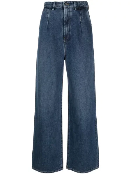 Blugi Loulou Studio cu talie înaltă albastru