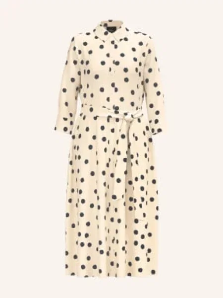 S.Oliver Black Label Sukienka Koszulowa Z Rękawami weiss czarna